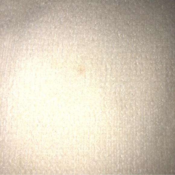 Chenille Knit Floral Embroidered Granny Sweater Ivory Cream Large Off White - Picture 9 of 10